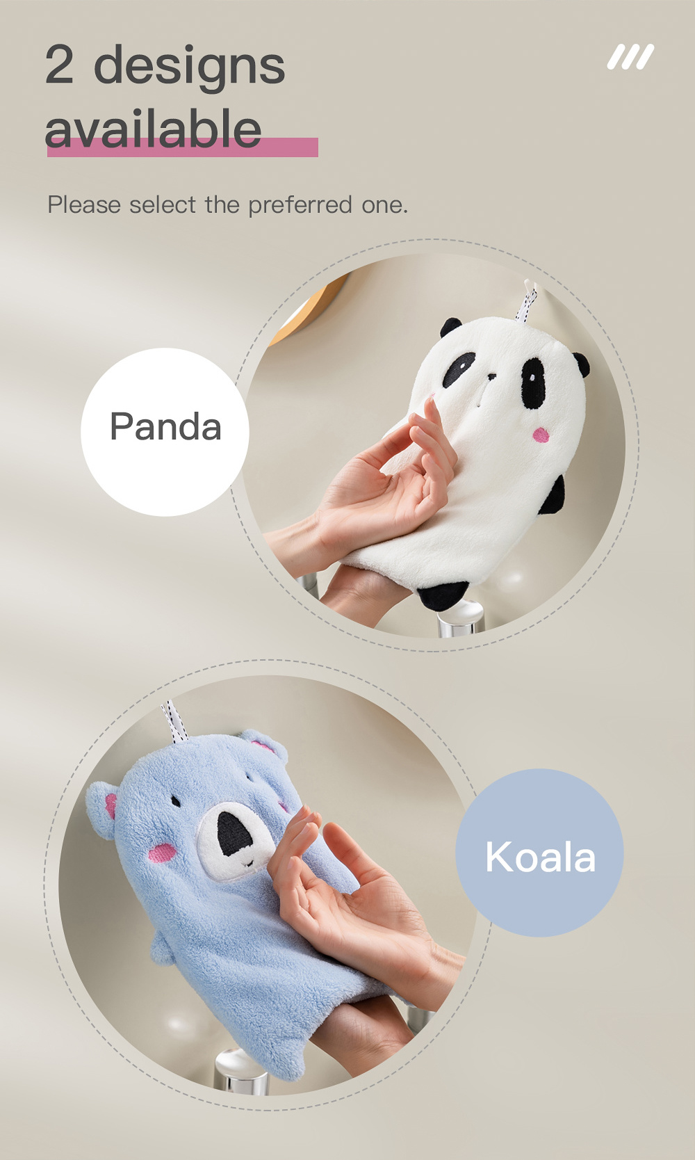Panda Koala Hand Towel-7
